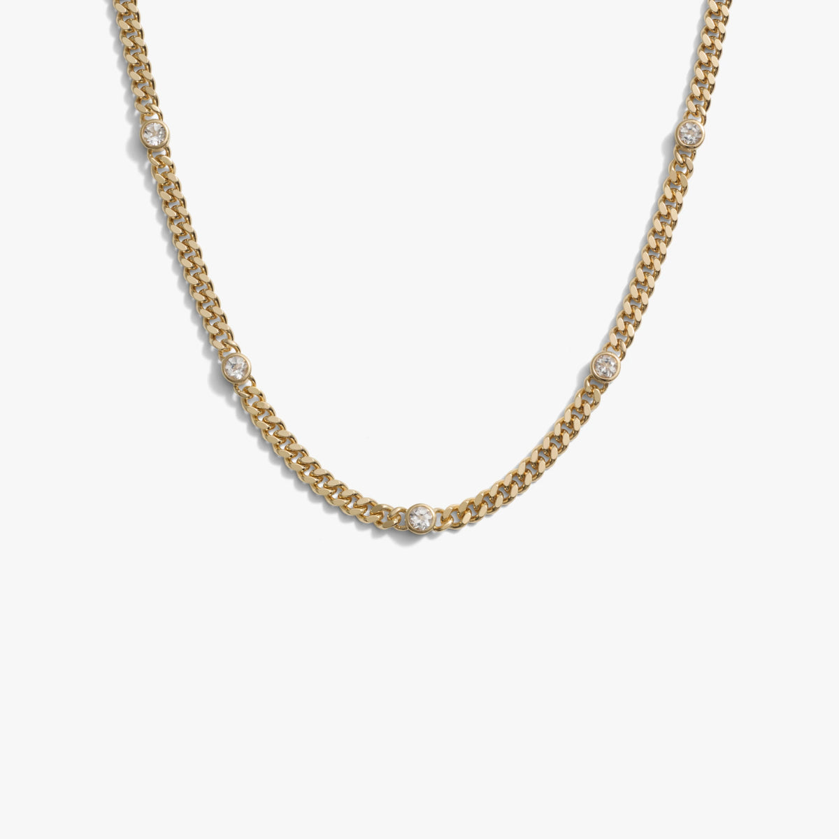 Awe Inspired Necklaces 14K Gold Vermeil / 16"-18" Station to Station Cuban Chain Necklace
