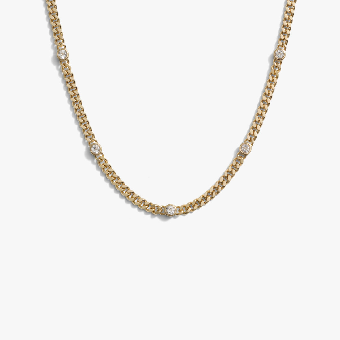 Awe Inspired Necklaces 14K Gold Vermeil / 16"-18" Station to Station Cuban Chain Necklace