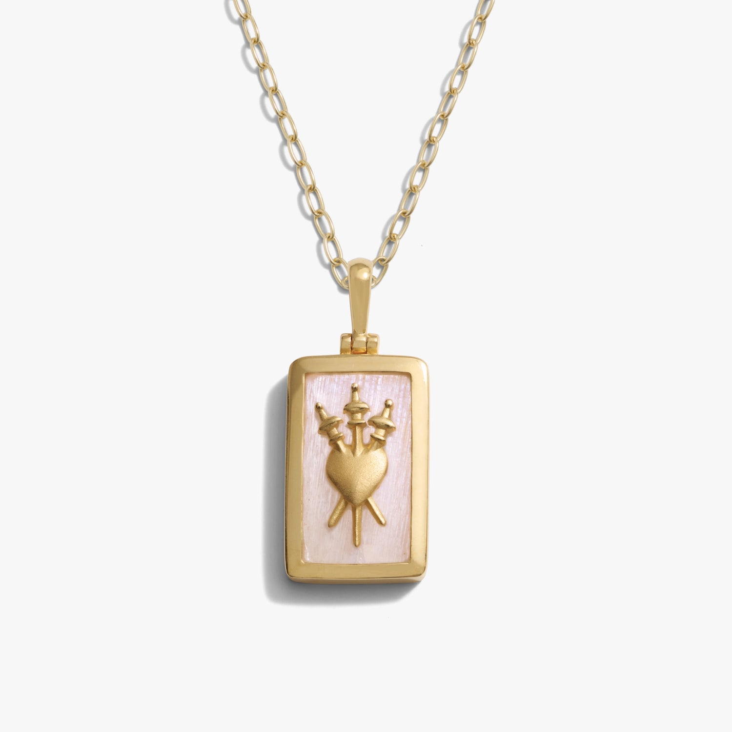 Product image of Awe Inspired Necklaces 14K Gold Vermeil / 16-18'' Three of Swords Necklace