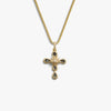 Awe Inspired Necklaces 14K Gold Vermeil / 2.1mm Rounded Box Chain Men's Third Eye Cross Necklace