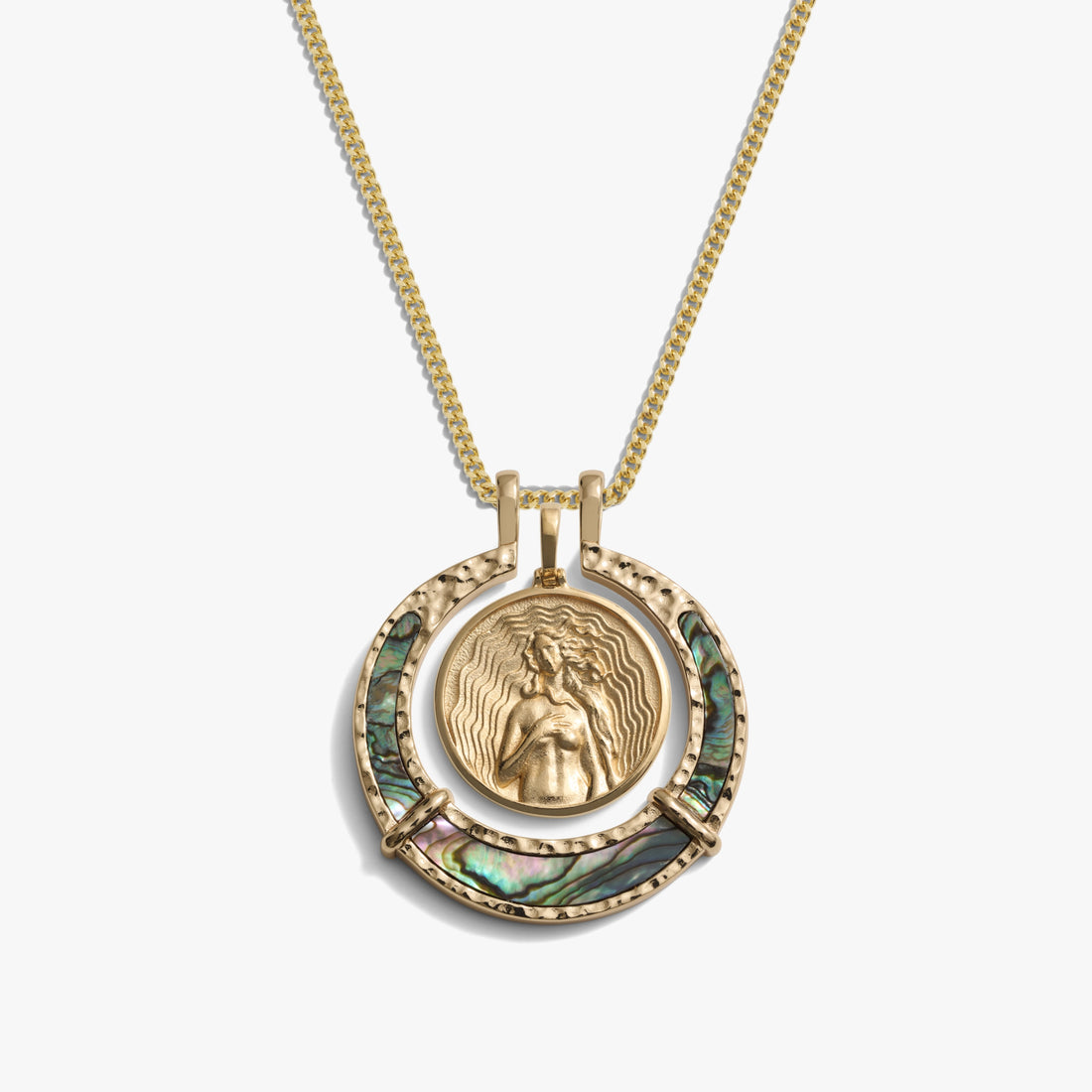 Awe Inspired Necklaces 14K Gold Vermeil / 20-22" Cuban Chain Aphrodite Halo Set