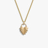 Awe Inspired Necklaces 14K Gold Vermeil / 20"-22" Cuban Chain Men's Spiked Heart Necklace