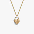 Awe Inspired Necklaces 14K Gold Vermeil / 20"-22" Cuban Chain Men's Spiked Heart Necklace