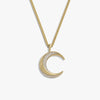 Awe Inspired Necklaces 14K Gold Vermeil / 20"-22" Cuban Chain Twisted Moon Necklace