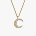Awe Inspired Necklaces 14K Gold Vermeil / 20"-22" Cuban Chain Twisted Moon Necklace