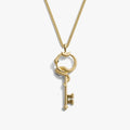 Awe Inspired Necklaces 14K Gold Vermeil / 22" Cuban Chain Men's Gate of Hades Key Necklace
