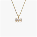 Awe Inspired Necklaces 14K Gold Vermeil / 999 / 16"-18" Angel Number Necklace