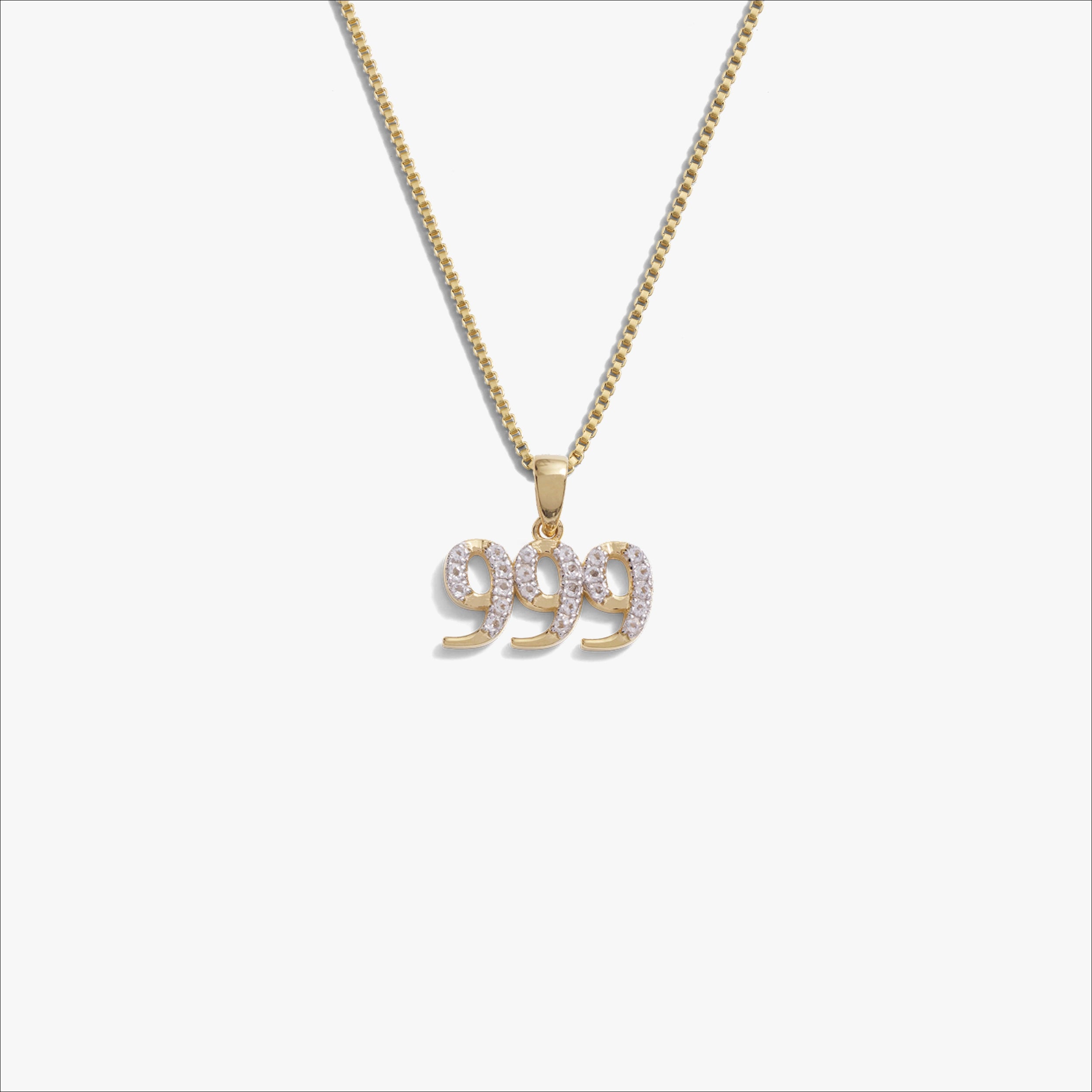 Awe Inspired Necklaces 14K Gold Vermeil / 999 / 16"-18" Angel Number Necklace