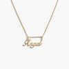 Awe Inspired Necklaces 14K Gold Vermeil Angel Nameplate Necklace