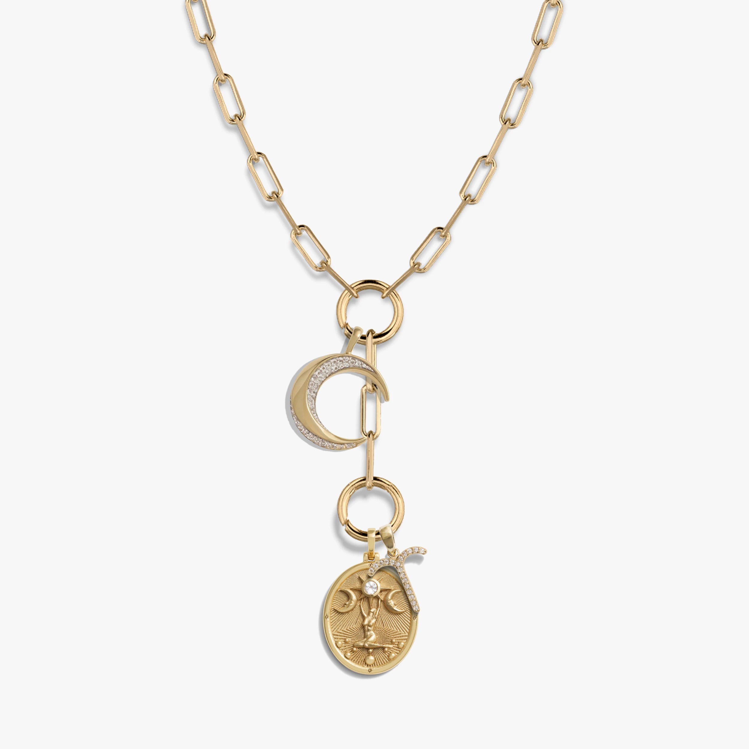 Awe Inspired Necklaces 14K Gold Vermeil / Aries Asteria Stargazer Charm Lariat