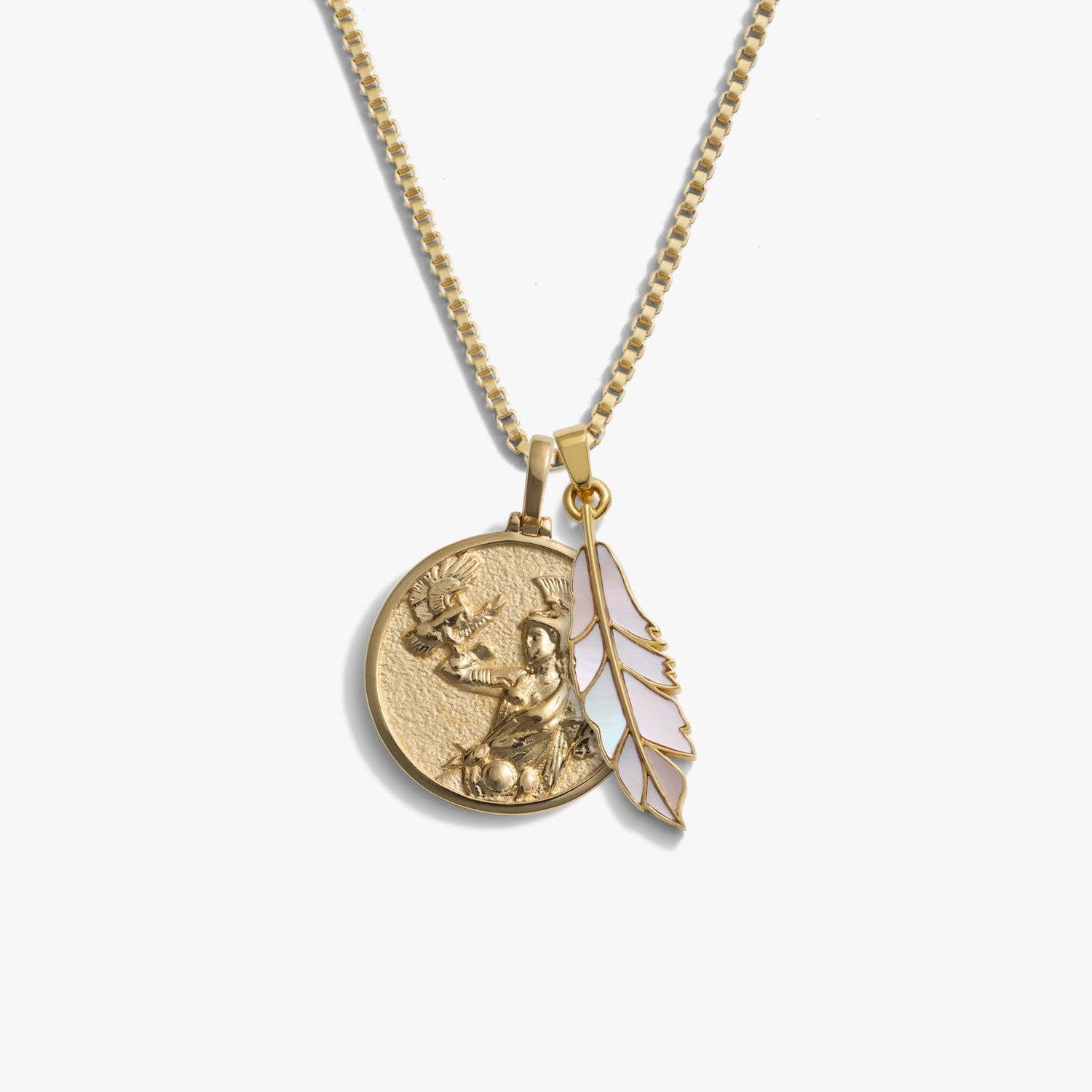 Awe Inspired Necklaces 14K Gold Vermeil Athena's Owl Necklace Set