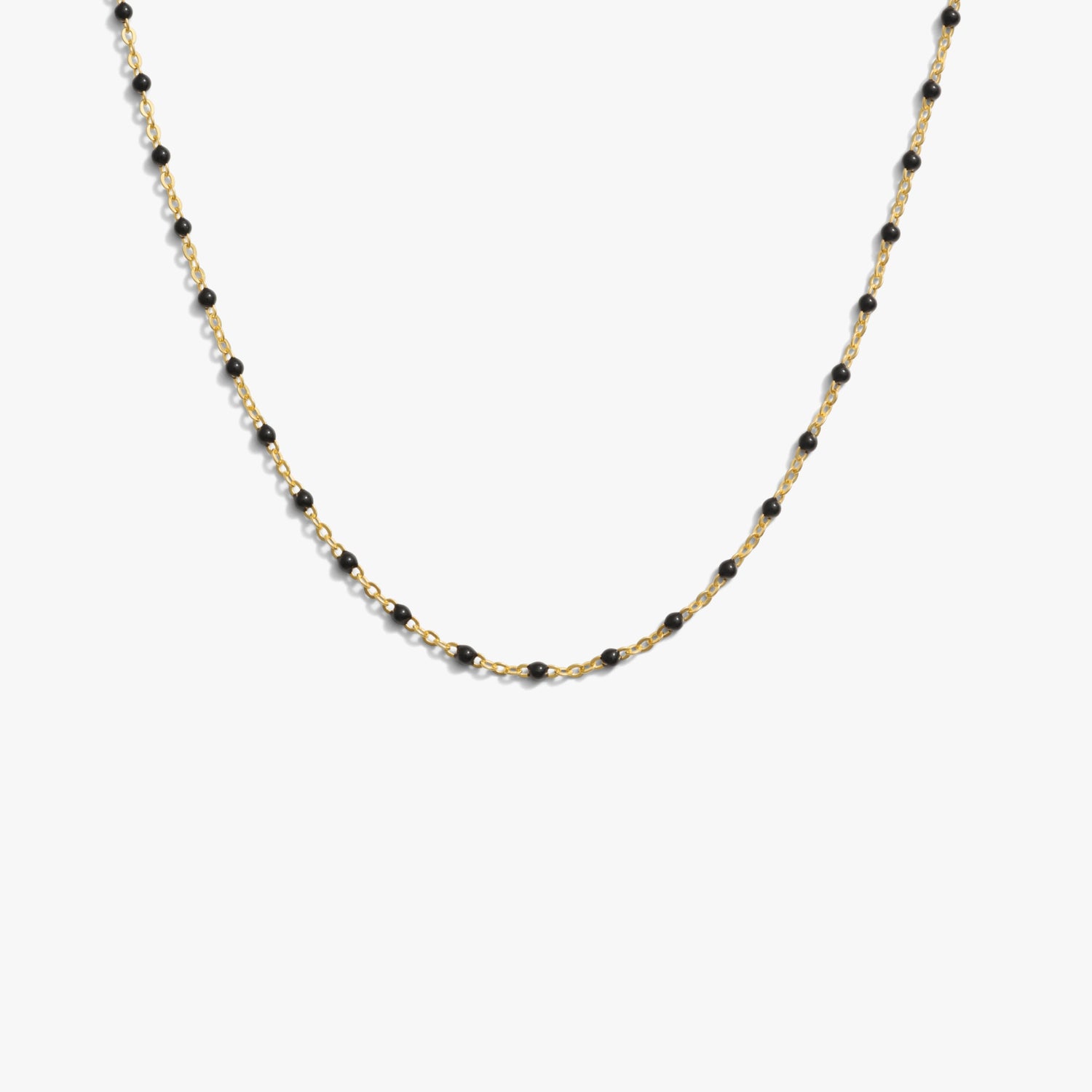 Product image of Awe Inspired Necklaces 14K Gold Vermeil / Black / 18"-22" Pop Of Color Necklace