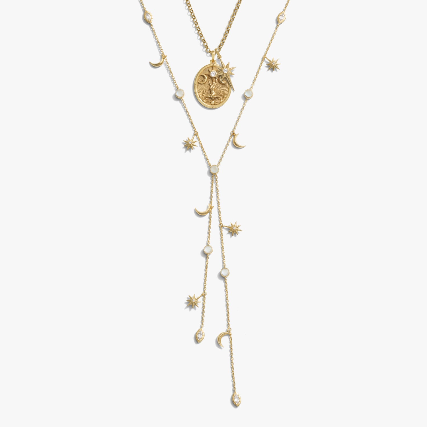 Awe Inspired Necklaces 14K Gold Vermeil Cosmic Asteria Necklace Set