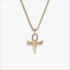 Awe Inspired Necklaces 14K Gold Vermeil / Cuban Chain Men's Ankh of Isis Necklace