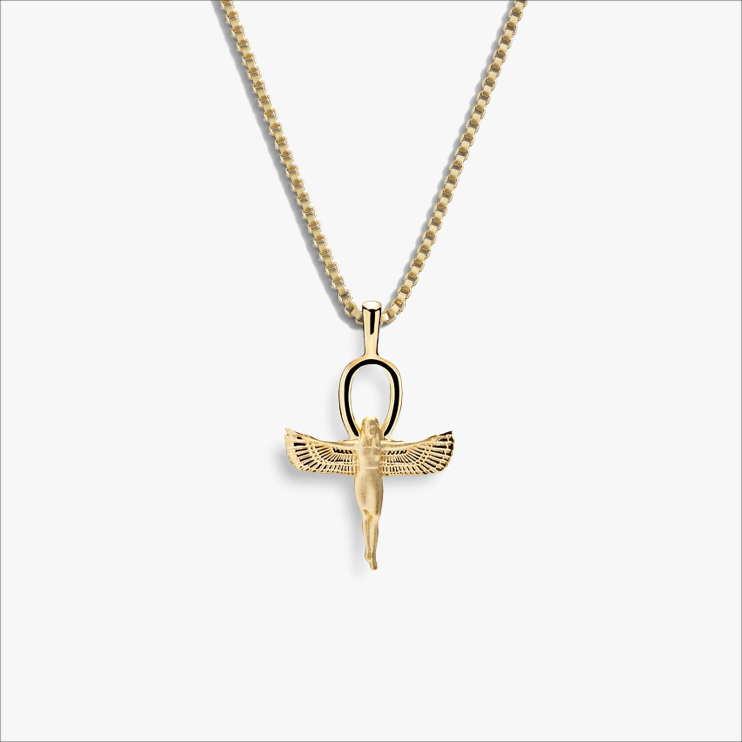 Product image of Awe Inspired Necklaces 14K Gold Vermeil / Cuban Chain Men's Ankh of Isis Necklace