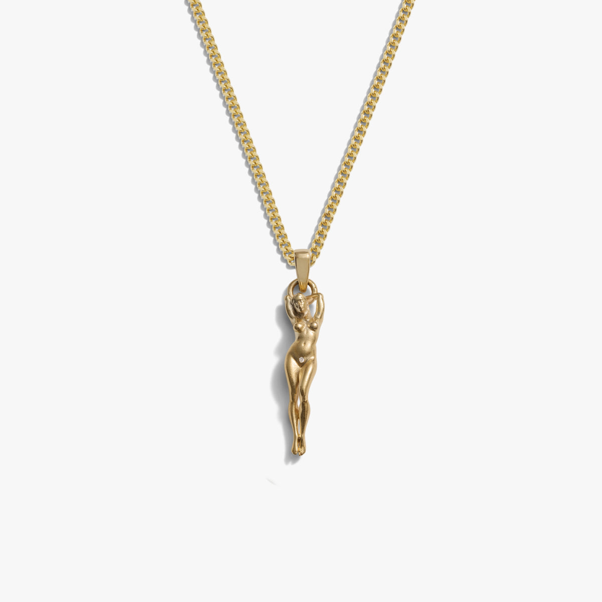 Awe Inspired Necklaces 14K Gold Vermeil / Cuban Chain Men's Divine Feminine Amulet Necklace