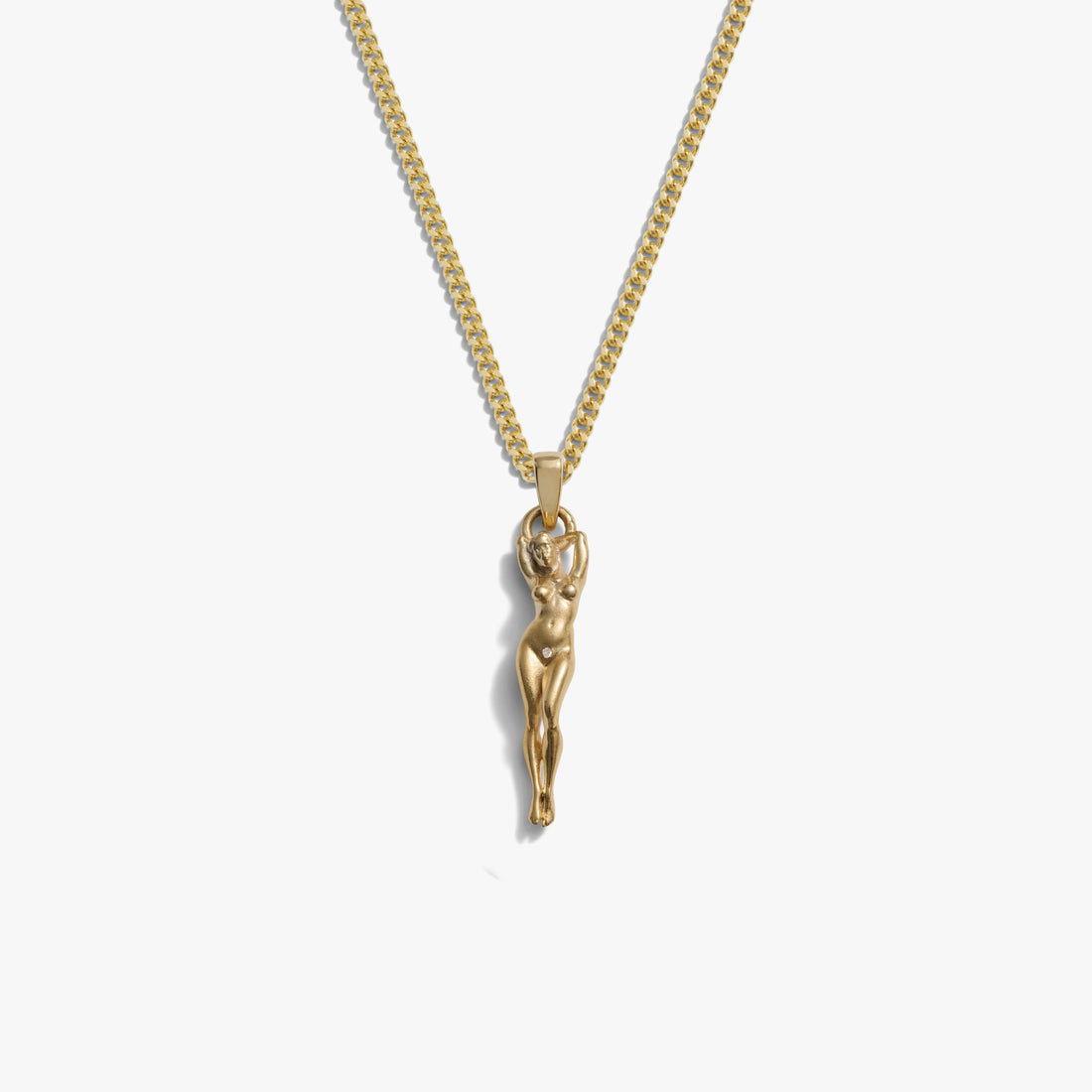 Awe Inspired Necklaces 14K Gold Vermeil / Cuban Chain Men's Divine Feminine Amulet Necklace