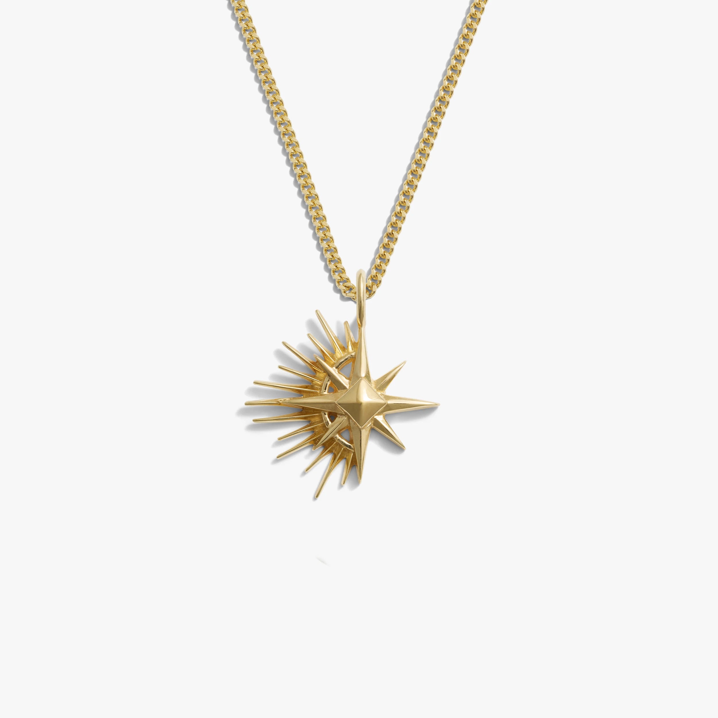 Awe Inspired Necklaces 14K Gold Vermeil / Cuban Chain Men's Shooting Star Necklace