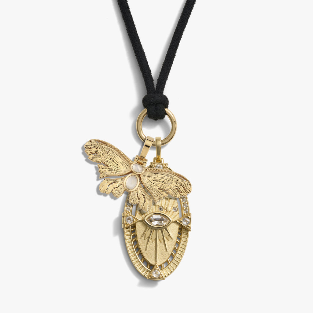Awe Inspired Necklaces 14K Gold Vermeil Dream Fairy Cord Charm Necklace