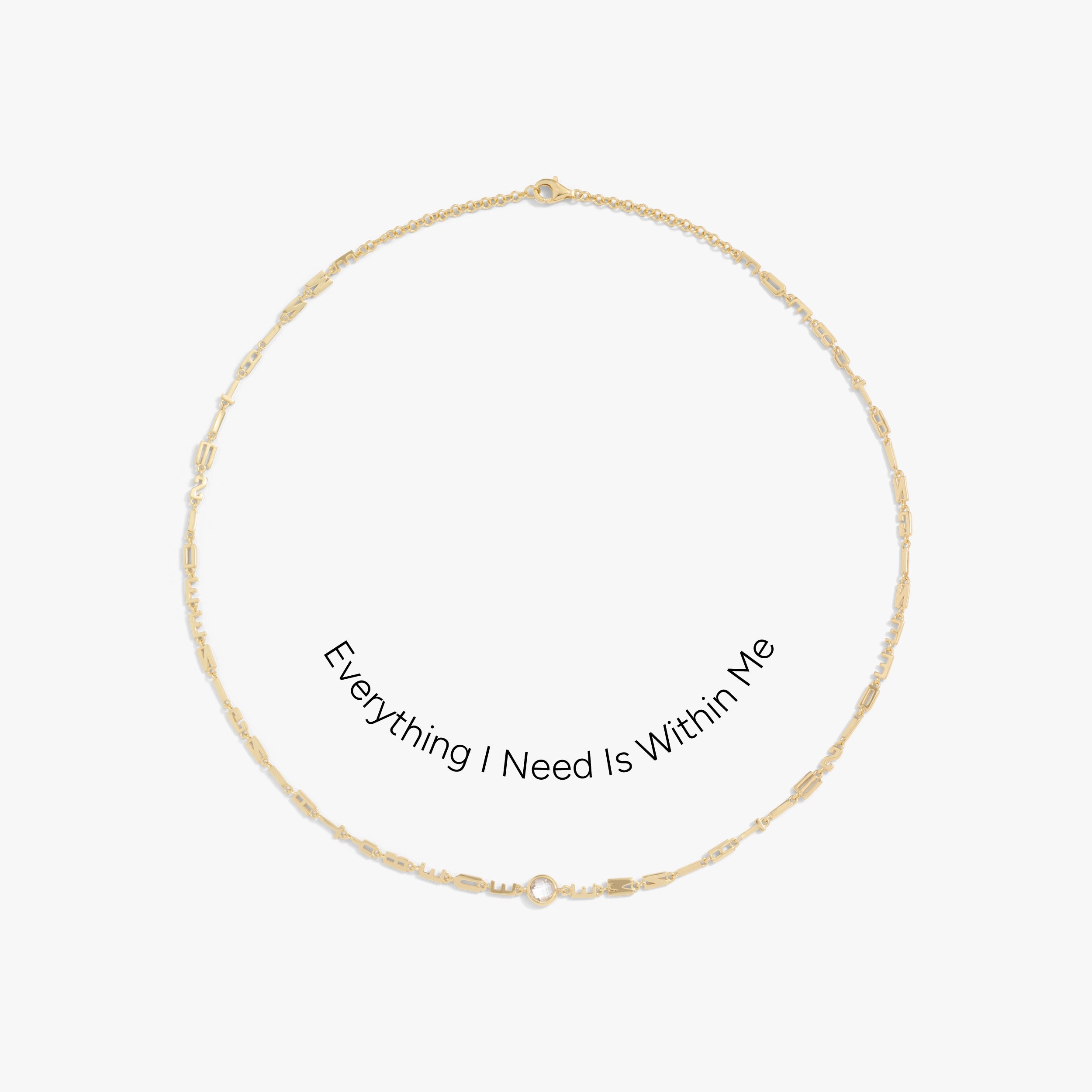 Awe Inspired Necklaces 14K Gold Vermeil Everything I Need Is Within Me Affirmation Necklace