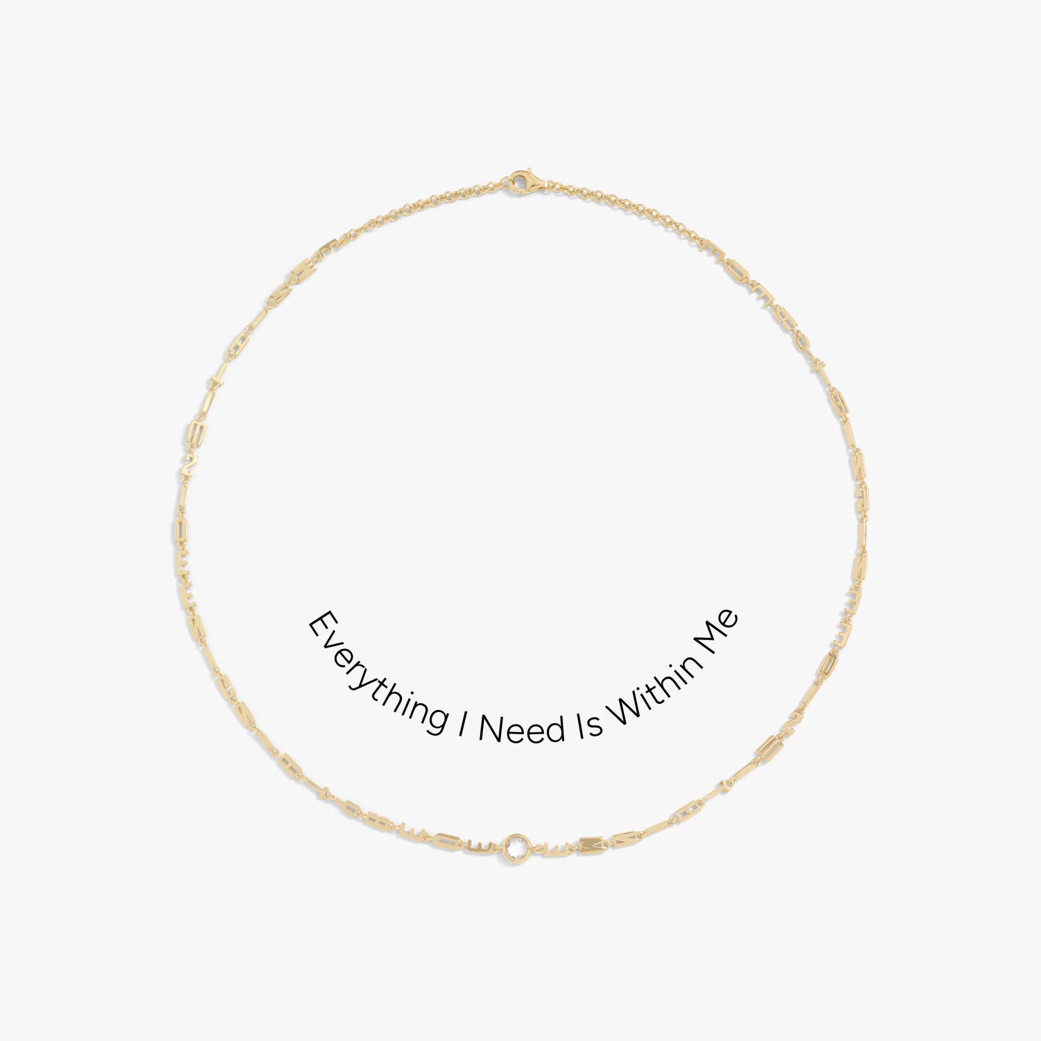 Awe Inspired Necklaces 14K Gold Vermeil Everything I Need Is Within Me Affirmation Necklace