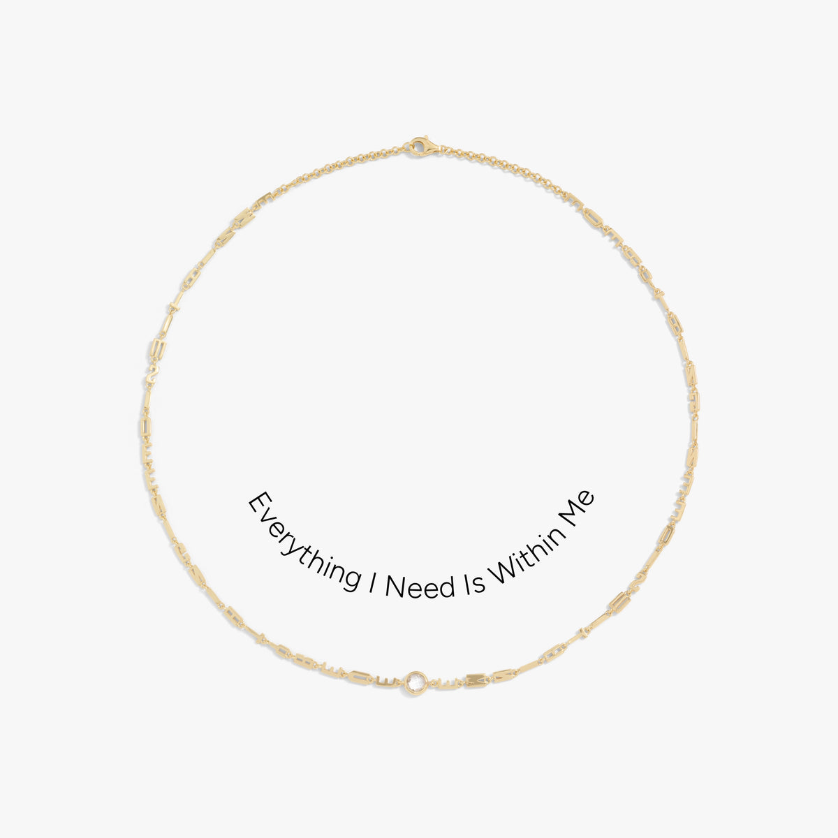Awe Inspired Necklaces 14K Gold Vermeil Everything I Need Is Within Me Affirmation Necklace