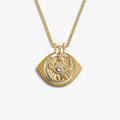 Awe Inspired Necklaces 14K Gold Vermeil Eye of Psyche Halo Necklace Set