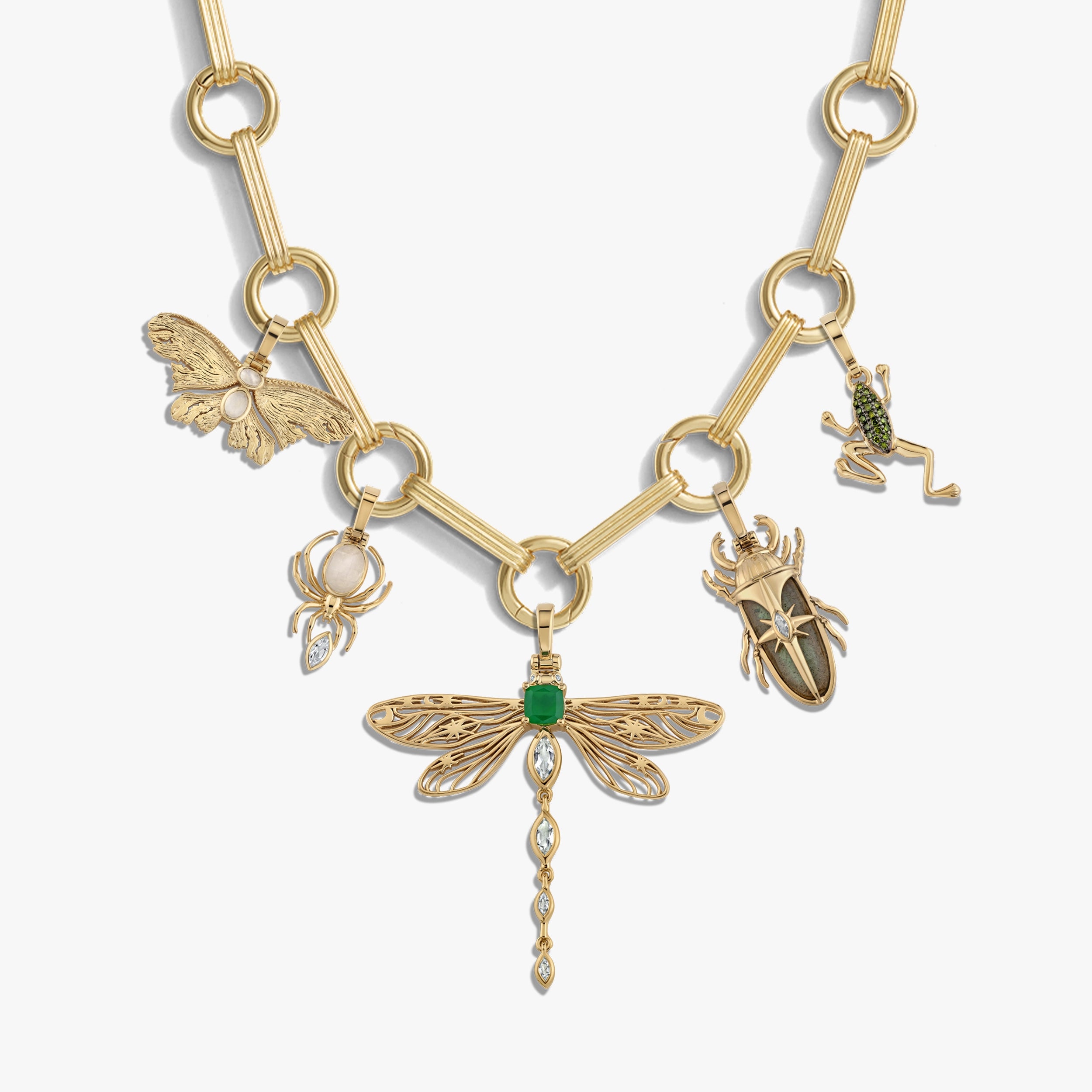 Awe Inspired Necklaces 14K Gold Vermeil Forest Fairy Bar Charm Necklace