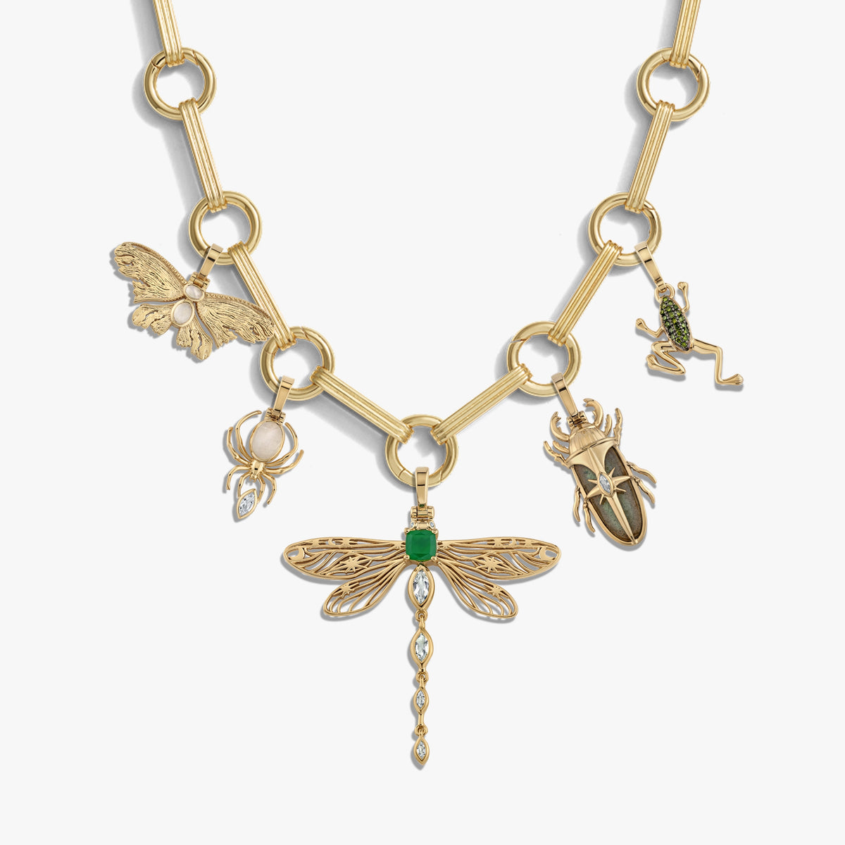 Awe Inspired Necklaces 14K Gold Vermeil Forest Fairy Bar Charm Necklace