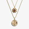 Awe Inspired Necklaces 14K Gold Vermeil Garnet Aura Necklace Set