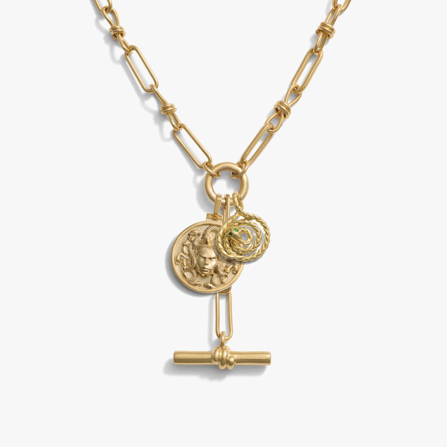 Awe Inspired Necklaces 14K Gold Vermeil Goddess of Transformation Charm Lariat