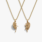 Awe Inspired Necklaces 14K Gold Vermeil / Gold Angel & Devil / 18'' Angel To My Devil Necklace Duo