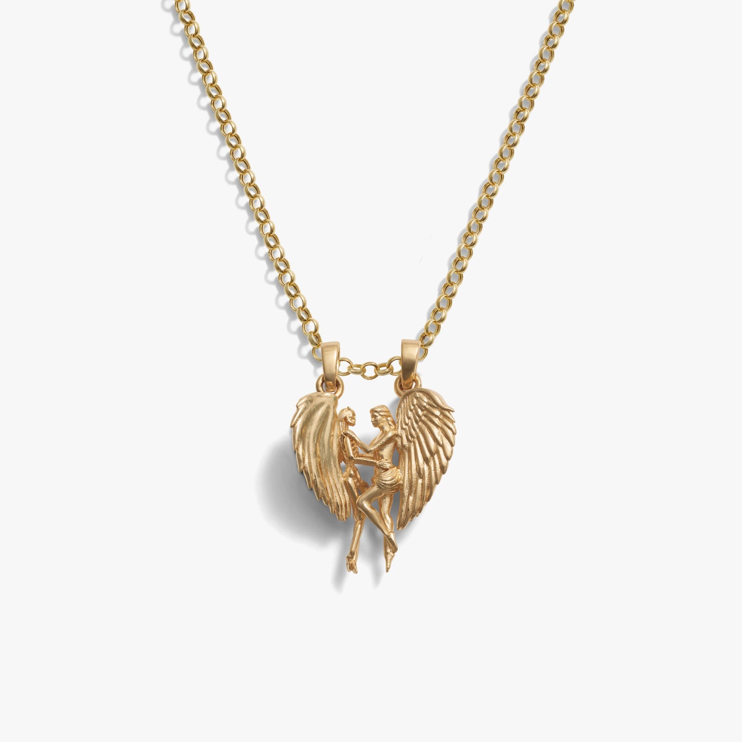 Awe Inspired Necklaces 14K Gold Vermeil / Gold Angel & Devil / 18' Angel To My Devil Necklace Set