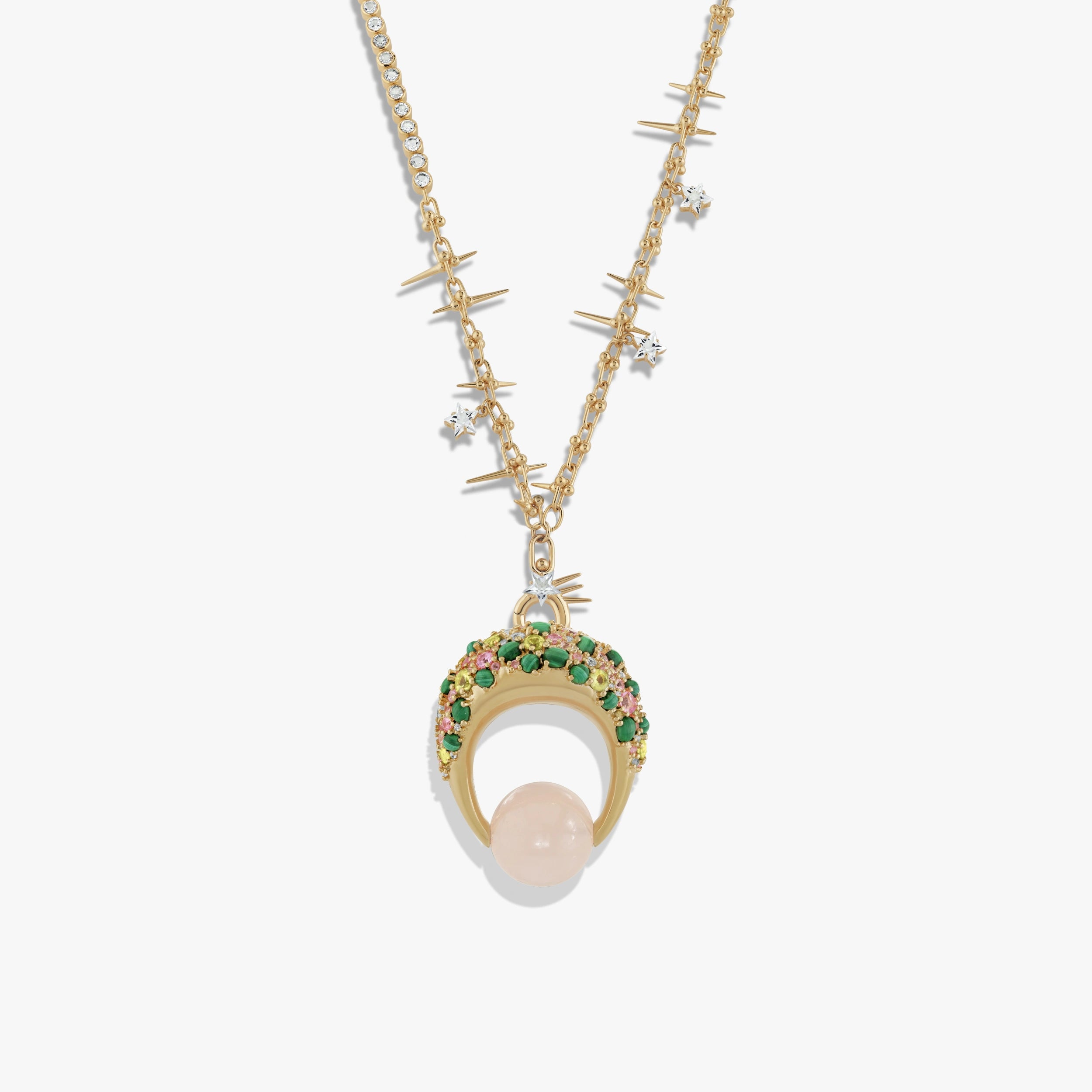 Awe Inspired Necklaces 14K Gold Vermeil Gua Sha Nova Necklace