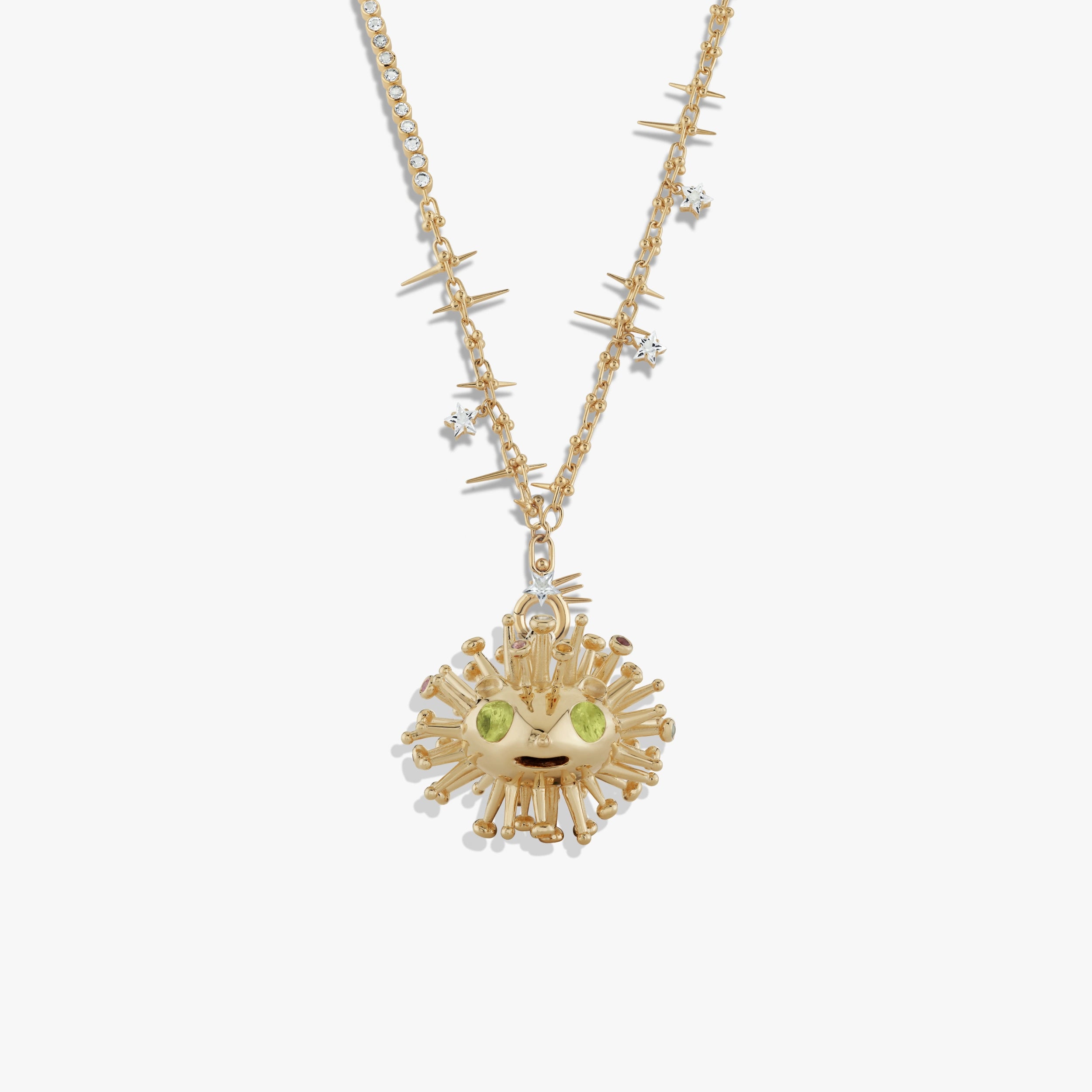 Awe Inspired Necklaces 14K Gold Vermeil Hedgehog Nova Necklace