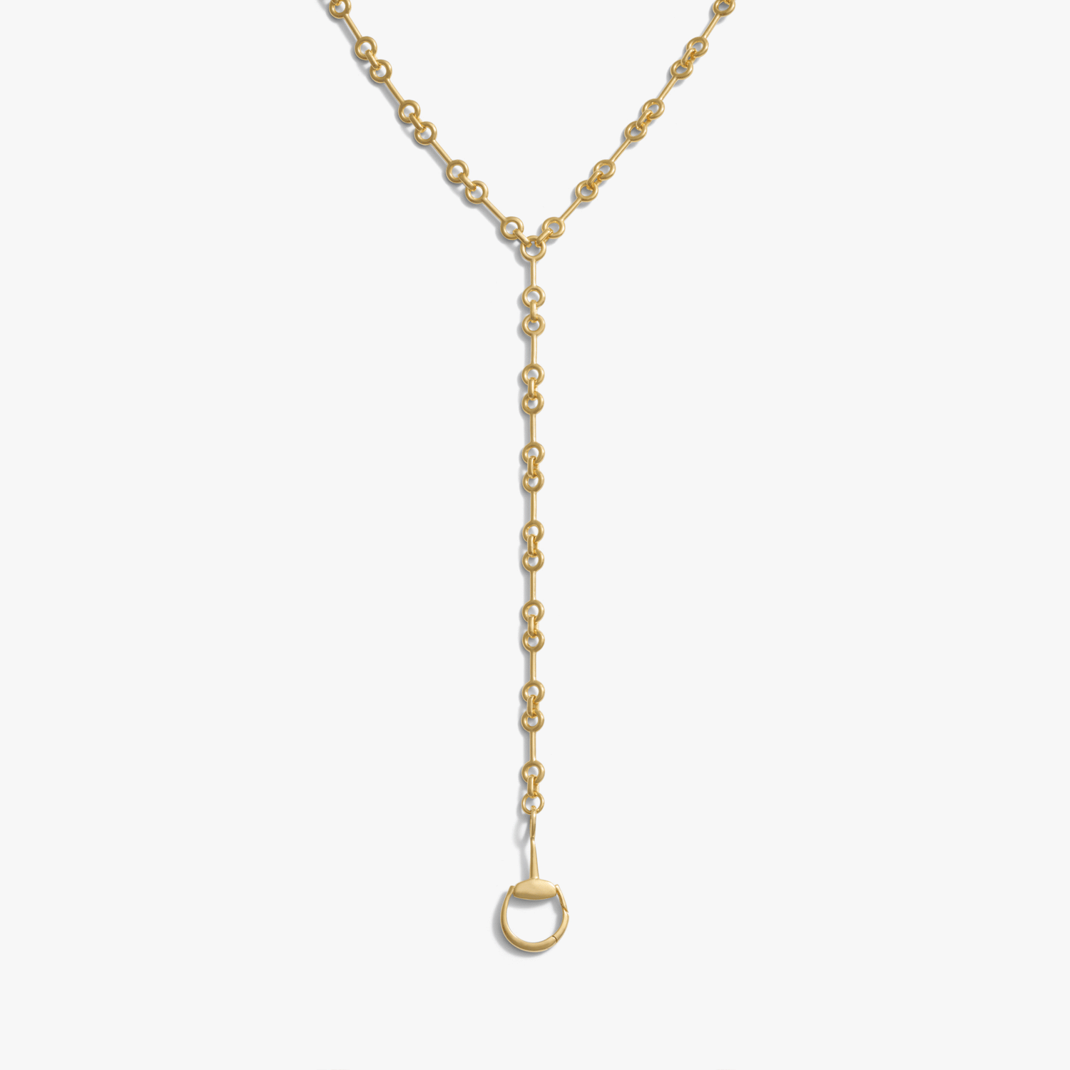 Awe Inspired Necklaces 14K Gold Vermeil Horsebit Lariat
