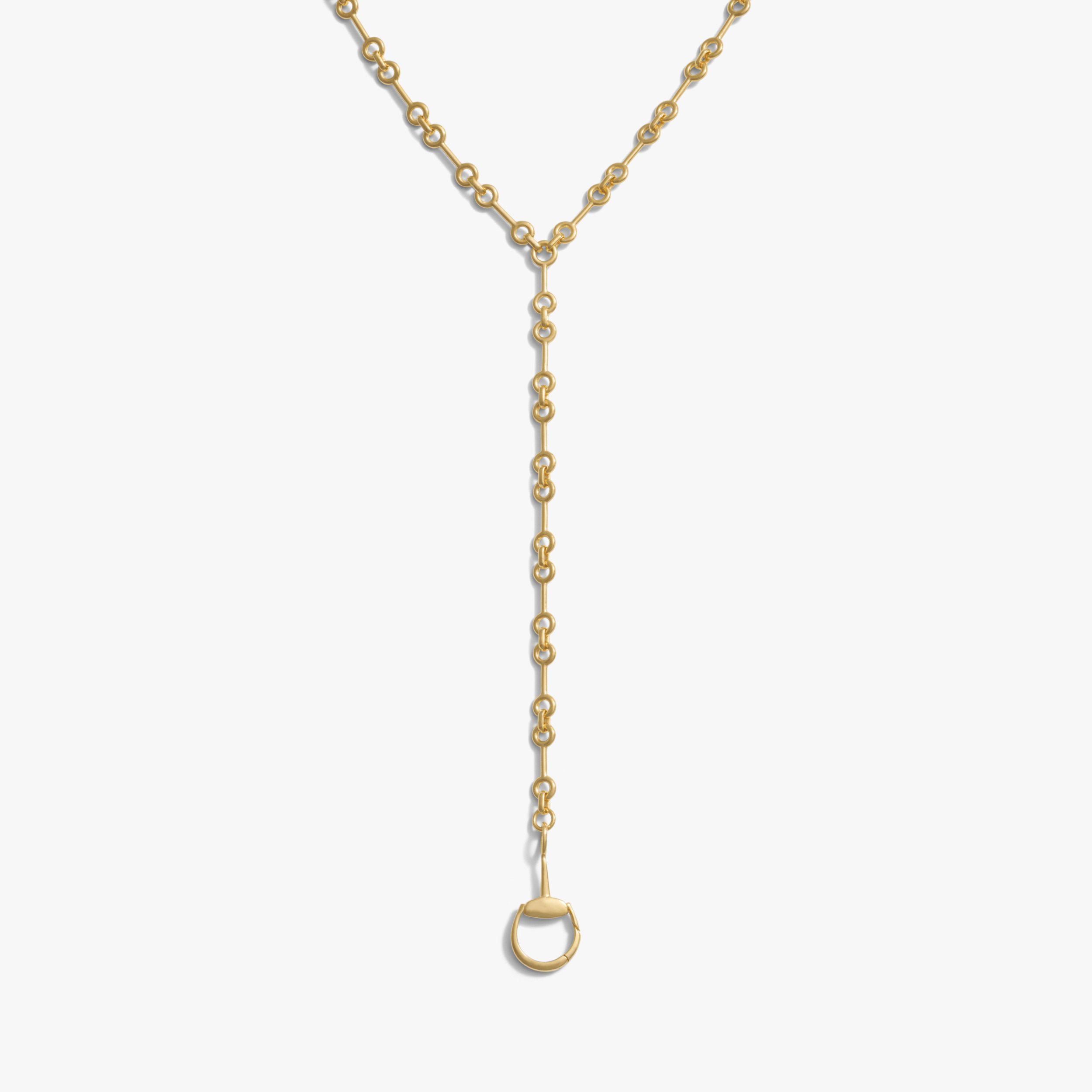 Awe Inspired Necklaces 14K Gold Vermeil Horsebit Lariat