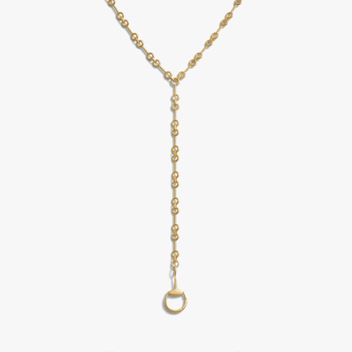 Awe Inspired Necklaces 14K Gold Vermeil Horsebit Lariat