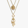 Awe Inspired Necklaces 14K Gold Vermeil Medusa’s Gaze Necklace Set