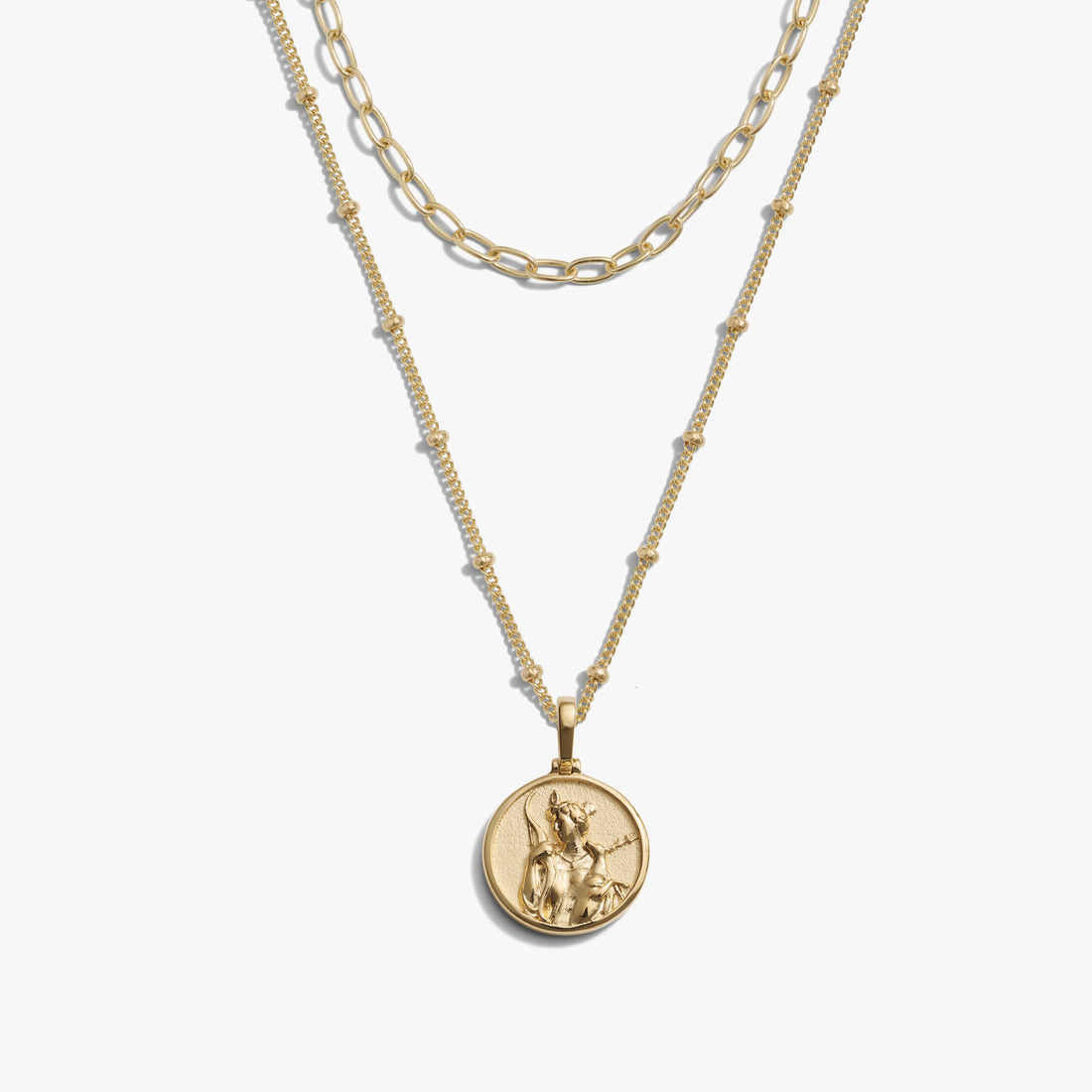 Awe Inspired Necklaces 14K Gold Vermeil Mini Artemis with Delicate Paperclip