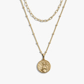 Awe Inspired Necklaces 14K Gold Vermeil / Mini Mini Aphrodite + Delicate Paperclip Necklace Set