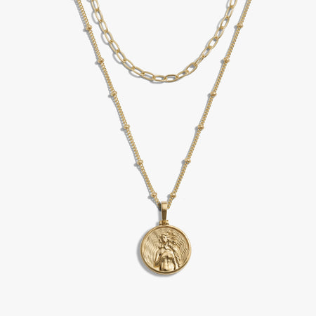 Mini Aphrodite + Delicate Paperclip Necklace Set