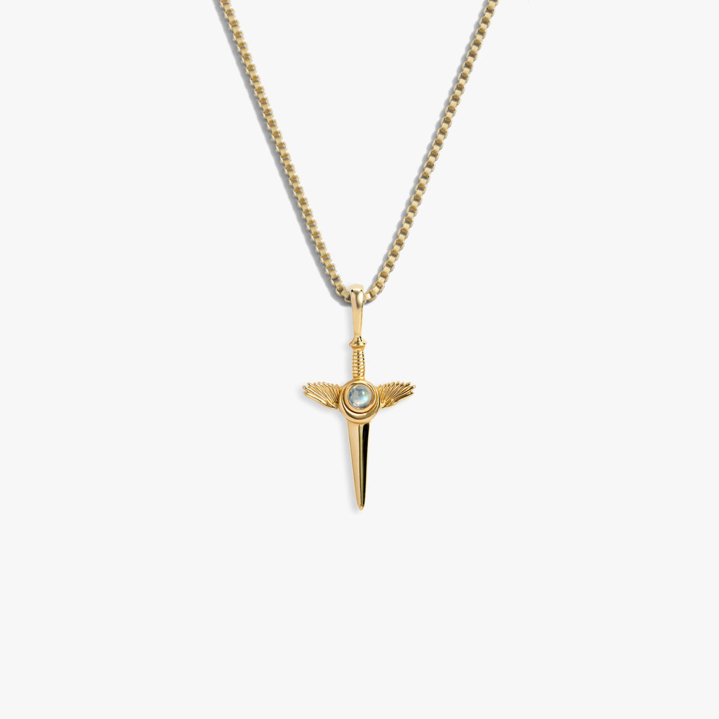 Awe Inspired Necklaces 14K Gold Vermeil / Mini Mini Flying Dagger Necklace
