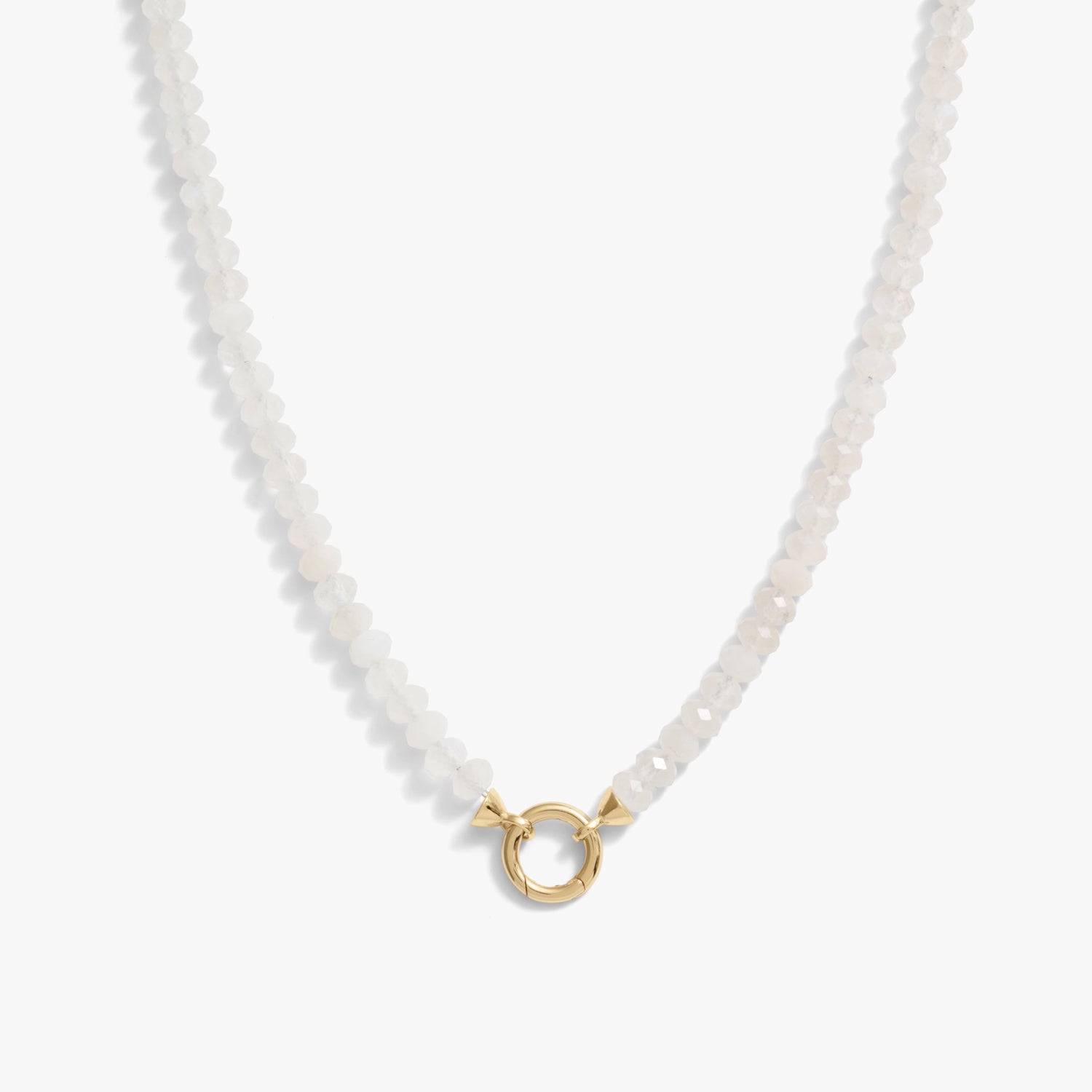 Awe Inspired Necklaces 14K Gold Vermeil / Moonstone Gemstone Charm Necklace