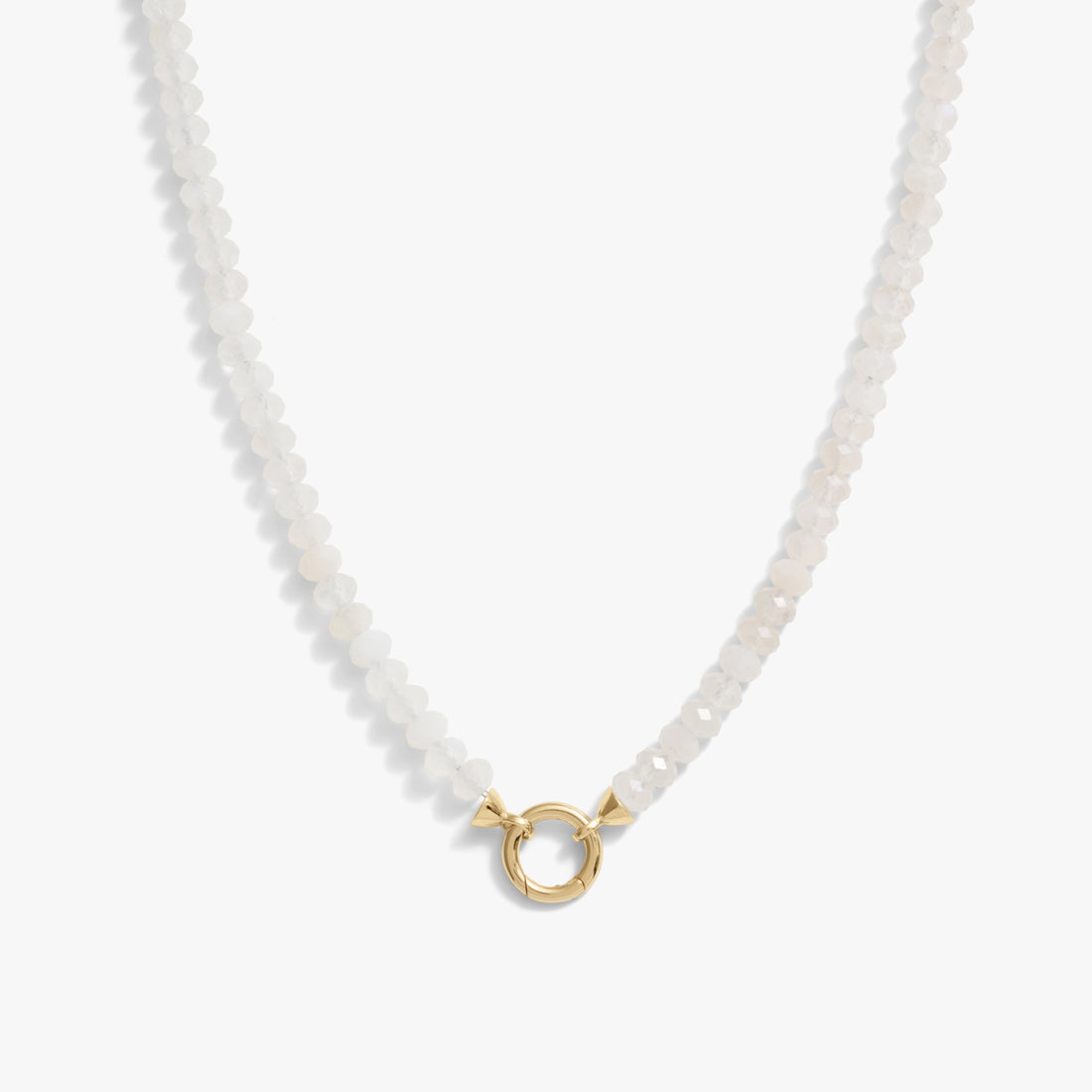 Awe Inspired Necklaces 14K Gold Vermeil / Moonstone Gemstone Charm Necklace