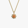 Awe Inspired Necklaces 14K Gold Vermeil / Orange Onyx / Cuban Chain Men's Aura Necklace