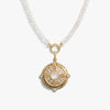 Awe Inspired Necklaces 14K Gold Vermeil Pink Manifestation Locket Moonstone Charm Necklace