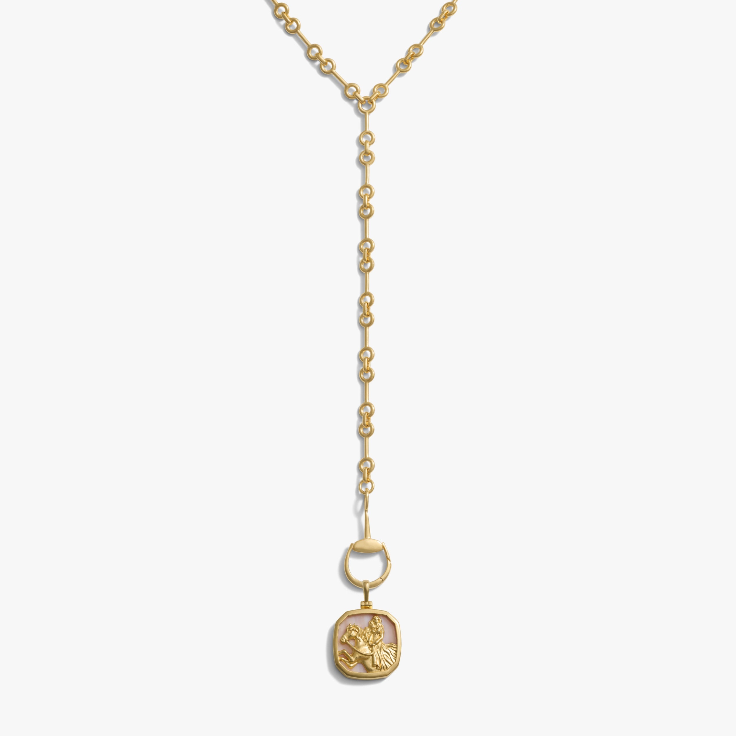 Awe Inspired Necklaces 14K Gold Vermeil Rhiannon Charm Lariat