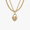 Awe Inspired Necklaces 14K Gold Vermeil Spiked Heart Layering Set