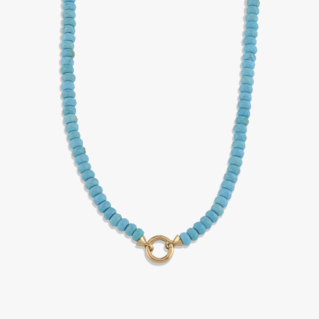 Awe Inspired Necklaces 14K Gold Vermeil / Turquoise Gemstone Charm Necklace